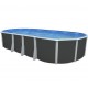 Piscine hors sol TOI Ibiza Ovale 915x457x132 avec kit complet Anthracite