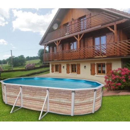 Piscina fuori terra TOI Pinus ovale 640x366xH120 con kit completo