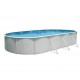 Piscina acima do solo TOI Mallorca oval 730x366xH120 com kit completo Branco