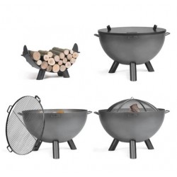 Brasero de Jardin Kongo Cook King Premium 85cm avec 4 Accessoirs