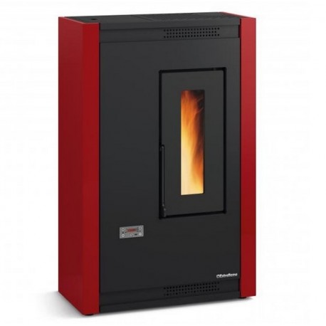 Poêle à granulés La Nordica Extraflame Luisella 5kW étroit ventilé Bordeaux