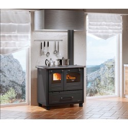 Fogão a lenha Nordica Extraflame Family 4.5 9kW Preto