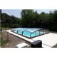 Low Pool Shelter Telescopic Shelter Cyprus 10.45x4.50m without rails