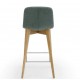 Set de 2 sillas encimera Aty Green Fabric Base Ash VeryForma