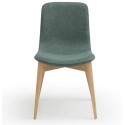 Set of 2 Dining Chairs Aty Green Fabric Base Natural Ash VeryForma