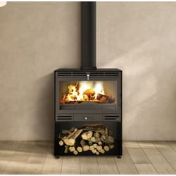 Poêle à Bois Ferlux Afar en Fonte avec Bûcher 15.9 kW