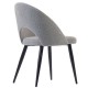 Set van 4 stoelen met ergonomische rugleuning en lichtgrijze stof zwarte poten KosyForm
