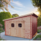 Wooden Log Garden Shed 28mm Danube Habrita 10m2