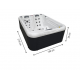 Parma Vasca idromassaggio 3 posti Plug&Play 29 getti L216xP160xH78 VerySpas