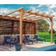 Pérgola magra em madeira bruta Andorra 4x3m 12m2