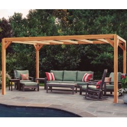 Vrijstaande pergola in ruw hout Alicante 600x300cm 18m2