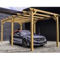 Wooden carport for cars 6x3m Badajoz 18m2 Maderland