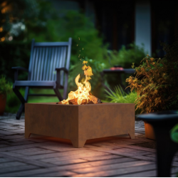 Square Corten 70cm Infire Steel Fire Bowl