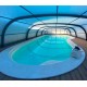 Copertura per piscina di media altezza Copertura telescopica Malta 10,45x6m pronta per l'installazione