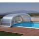 Copertura per piscina di media altezza Copertura telescopica Malta 10,45x6m pronta per l'installazione