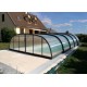Mid-height pool enclosure Telescopic shelter Malta 8.36x5m ready to install