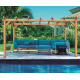 Vrijstaande massief houten pergola Valencia 5x3m 15m2