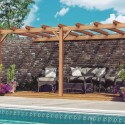 Lean-to pergola in raw wood Palma 5x3m 15m2