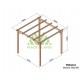 Pérgola independente em madeira maciça Madrid 3x3m 9m2