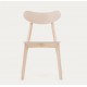 Set 4 sedie in legno massello chiaro con gambe in legno Fina VeryForma