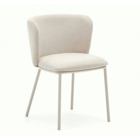Set of 2 Elia VeryForma Beige Fabric and Metal Chairs