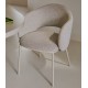 Set 2 Sedie Aina in tessuto ciniglia beige e metallo VeryForma