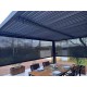 Pergola Bioclimatique 2 Rideaux côté 10,80 m2 aluminium anthracite Habrita