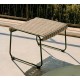 Silla Arvin Swirl en tejido chenilla beige y patas de madera de roble VeryForma