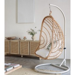 Kate Hängesessel aus natürlichem Rattan und VeryForma-Stahl Kate Hängesessel aus natürlichem Rattan und VeryForma-Stahl