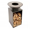 Onyx 80 Brazier Tafel en Verhoogd Rooster RedFire